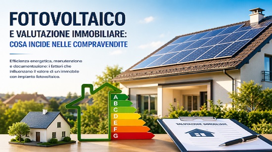 Fotovoltaico e valutazione immobiliare nelle compravendite